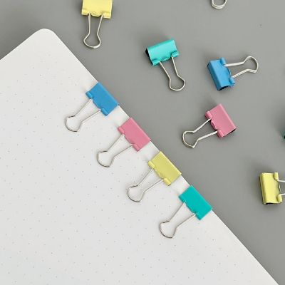 Wrapables Multicolor Small Binder Clips, Paper Clamps, Paper Clips, (Set of 40) Image 3