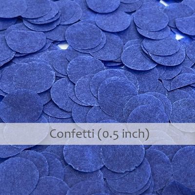 Wrapables Navy 0.5" Round Tissue Paper Confetti Image 1