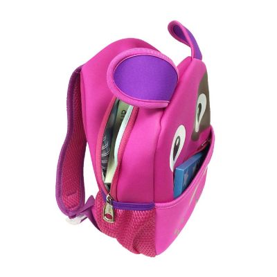 Wrapables Neoprene Fun Pals Backpack for Toddlers, Hot Pink Dog Image 3