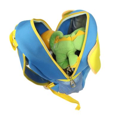 Wrapables Neoprene Fun Pals Backpack for Toddlers, Yellow and Blue Elephant Image 2