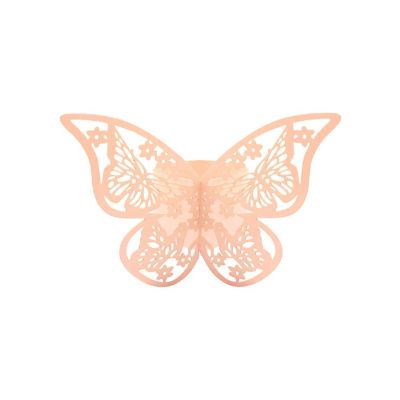Wrapables Pink Butterflies Wedding Decor Napkin Rings (Set of 50) Image 2