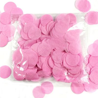Wrapables Pink Round Tissue Paper Confetti 1" Circle Confetti Image 1