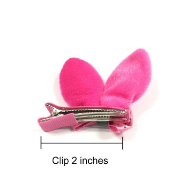 Wrapables Rabbit Ears & Cat Ears Girls Glitter Hair Clips Animal Hair Clip Hair Accessory (Set of 6) Image 3