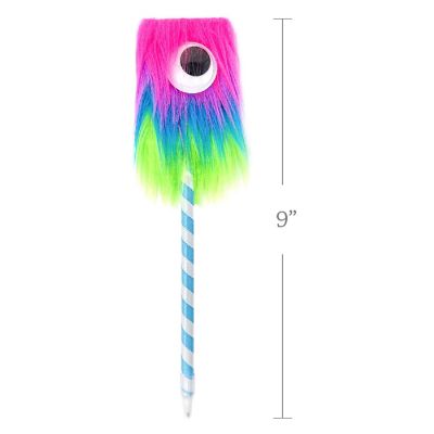 Wrapables Rainbow Fluffy Monster Pens (Set of 5) Image 1