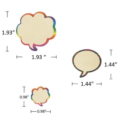 Wrapables Rainbow Thinking Bubble Sticky Notes (Set of 2) Image 2
