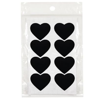 Wrapables Set of 40 Chalkboard Labels / Chalkboard Stickers, 1.73" x 1.45" Heart Image 1