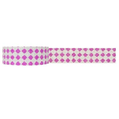 Wrapables Shimmer Washi Masking Tape, Pink Diamonds Image 1