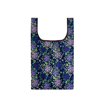 Wrapables Small JoliBag Nylon Reusable Grocery Bag, Purple Bloom Image 2