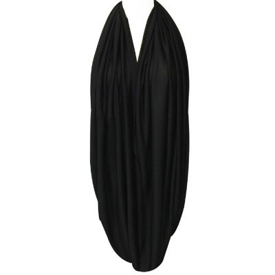 Wrapables Soft Jersey Knit Infinity Scarf, Black Image 1
