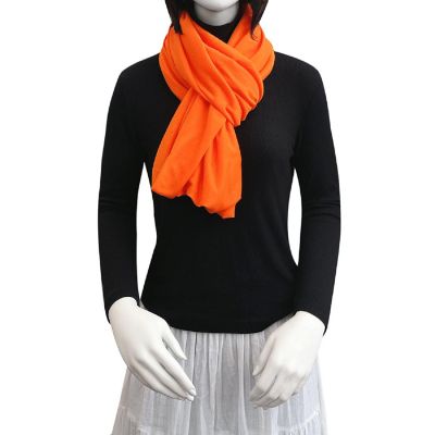 Wrapables Soft Jersey Knit Infinity Scarf, Orange Image 1