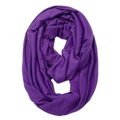 Wrapables Soft Jersey Knit Infinity Scarf, Purple Image 1