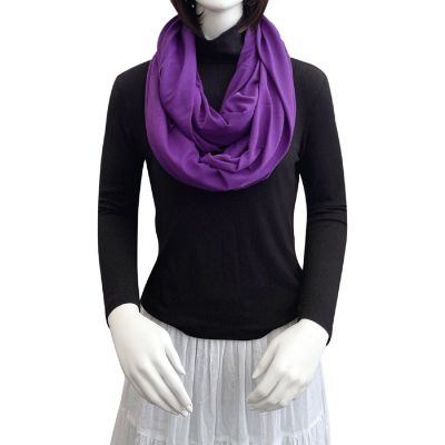 Wrapables Soft Jersey Knit Infinity Scarf, Purple Image 3