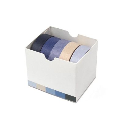 Wrapables Solid Color 10mm x 5M Washi Tape (Set of 5), Blue Image 1