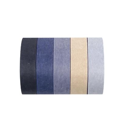 Wrapables Solid Color 10mm x 5M Washi Tape (Set of 5), Blue Image 2