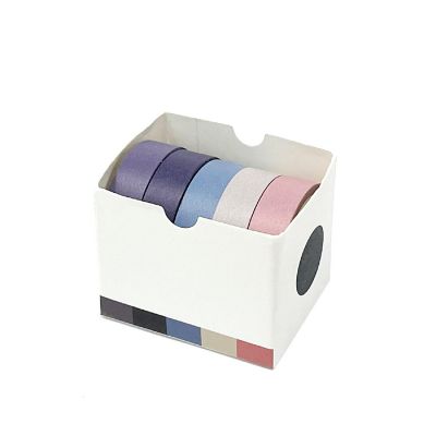 Wrapables Solid Color 10mm x 5M Washi Tape (Set of 5), Storm Image 1