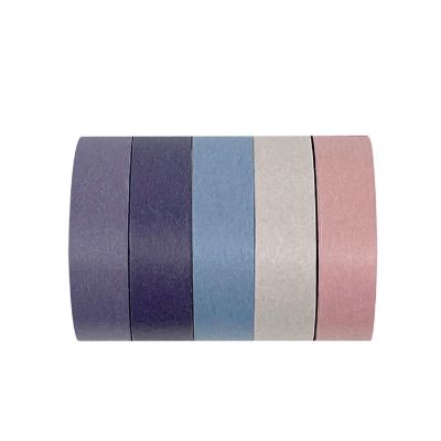 Wrapables Solid Color 10mm x 5M Washi Tape (Set of 5), Storm Image 2