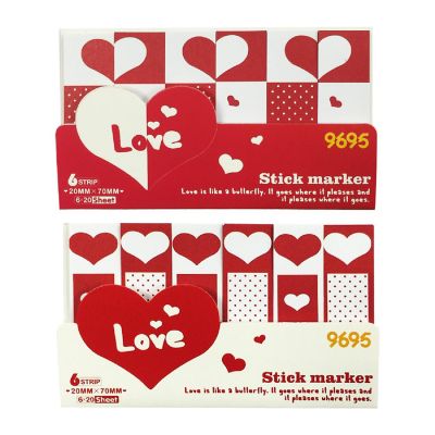 Wrapables Sweetheart Bookmark Flag Tab Sticky Notes (Set of 2) Image 1