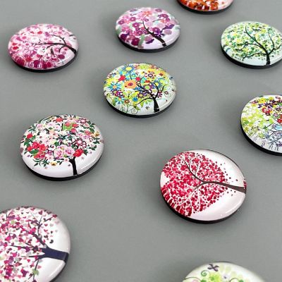 Wrapables Tree Love Crystal Glass Magnets, Refrigerator Magnets (Set of 12) Image 2