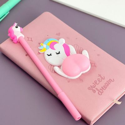 Wrapables Unicorn Butt Cute Notebook Gel Pen Set, Diary Journal Gift Set, Image 2