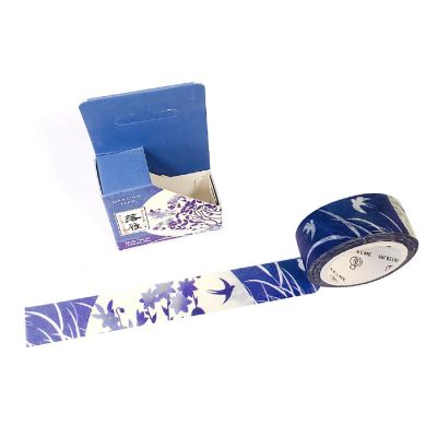 Wrapables&#174; Unique Designs 15mm x 7M Washi Masking Tape, Swallows in Moonlight Image 1