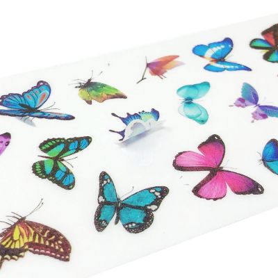 Wrapables Washi Stickers Sets for Scrapbooking, (18 sheets) Butterflies & Cats Image 3