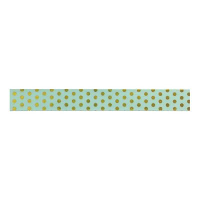 Wrapables Washi Tapes Decorative Masking Tapes, Gold and Light Green Dots Image 1