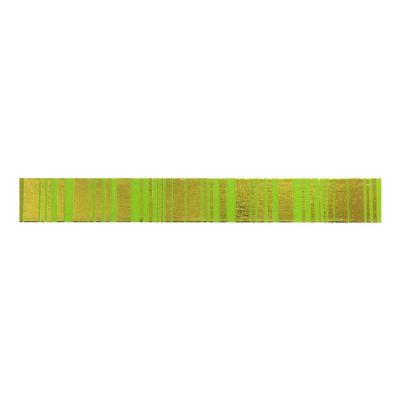 Wrapables Washi Tapes Decorative Masking Tapes, Gold Bars on Apple Green Image 1