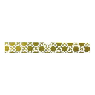 Wrapables Washi Tapes Decorative Masking Tapes, Gold Geometrics Image 1