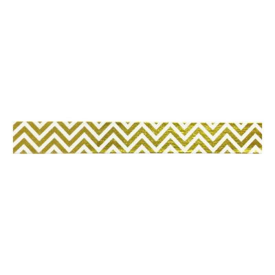 Wrapables Washi Tapes Decorative Masking Tapes, Shiny Gold Chevron Image 1