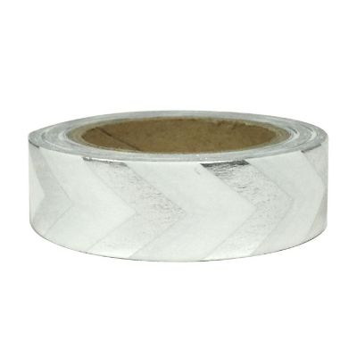 Wrapables Washi Tapes Decorative Masking Tapes, Silver Dart Image 1