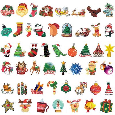 Wrapables Waterproof Vinyl Christmas Stickers for Water Bottles, Laptop 100pcs Image 1