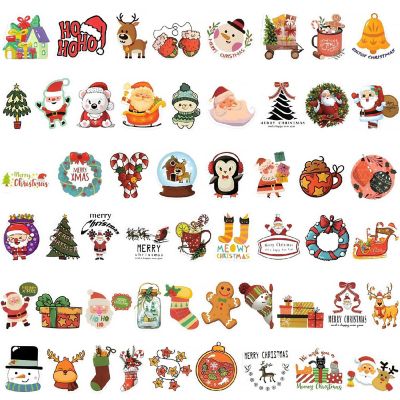 Wrapables Waterproof Vinyl Christmas Stickers for Water Bottles, Laptop 100pcs Image 2