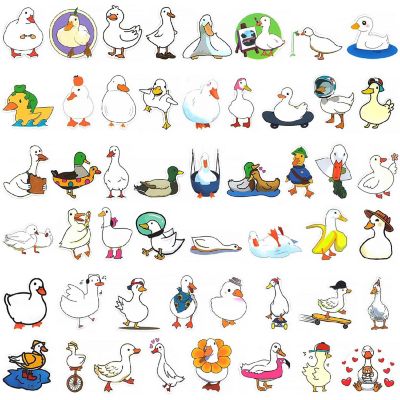 Wrapables Waterproof Vinyl Ducks and Cows Stickers for Water Bottles, Laptop 100pcs Image 2