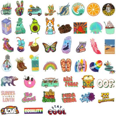 Wrapables Waterproof Vinyl Stickers for Water Bottles, Laptops 100pcs, Be Cool Image 2