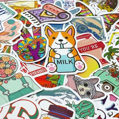 Wrapables Waterproof Vinyl Stickers for Water Bottles, Laptops 100pcs, Be Cool Image 3