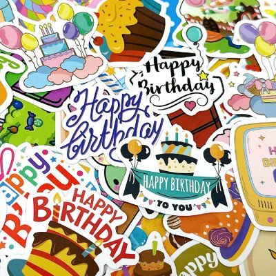 Wrapables Waterproof Vinyl Stickers for Water Bottles, Laptops, 100pcs, Birthday Treats Image 3