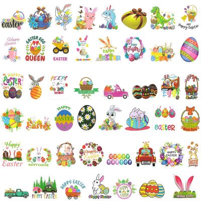 Wrapables Waterproof Vinyl Stickers for Water Bottles, Laptops, 100pcs, Easter Image 1