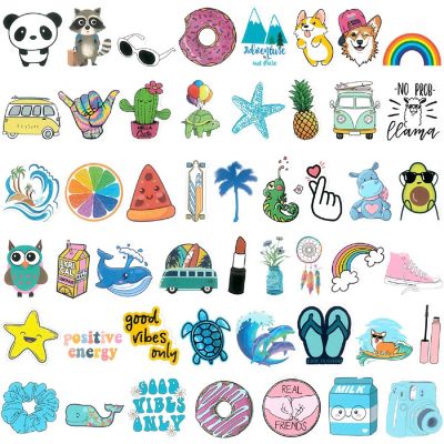 Wrapables Waterproof Vinyl Stickers for Water Bottles, Laptops, 100pcs, Groovy Vibes Image 1