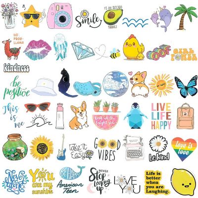 Wrapables Waterproof Vinyl Stickers for Water Bottles, Laptops, 100pcs, Groovy Vibes Image 2