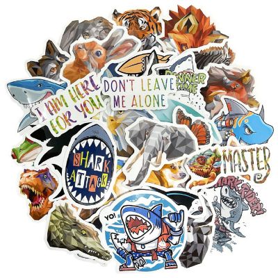 Wrapables Waterproof Vinyl Stickers for Water Bottles, Laptops, 100pcs, Majestic Creatures Image 1