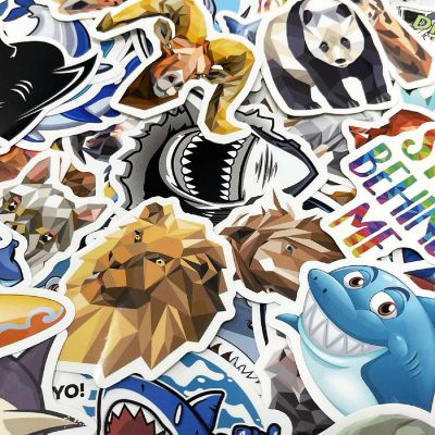 Wrapables Waterproof Vinyl Stickers for Water Bottles, Laptops, 100pcs, Majestic Creatures Image 3