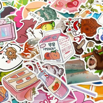 Wrapables Waterproof Vinyl Stickers for Water Bottles, Laptops 100pcs, Peachy Good Times Image 3