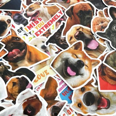 Wrapables Waterproof Vinyl Stickers for Water Bottles, Laptops 100pcs, Silly Puppies Image 3