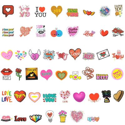 Wrapables Waterproof Vinyl Stickers for Water Bottles, Laptops 100pcs, Valentine Hearts Image 2
