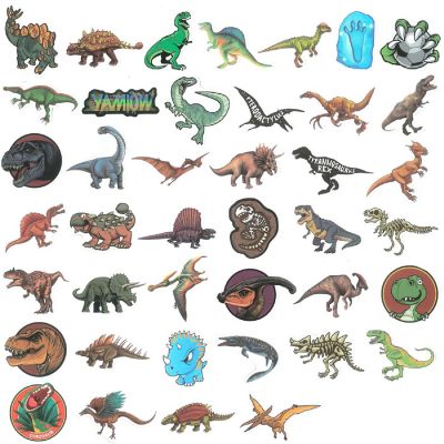 Wrapables Waterproof Vinyl Stickers for Water Bottles, Laptops 80pcs, Dinosaurs Image 2