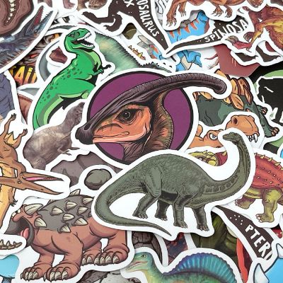 Wrapables Waterproof Vinyl Stickers for Water Bottles, Laptops 80pcs, Dinosaurs Image 3