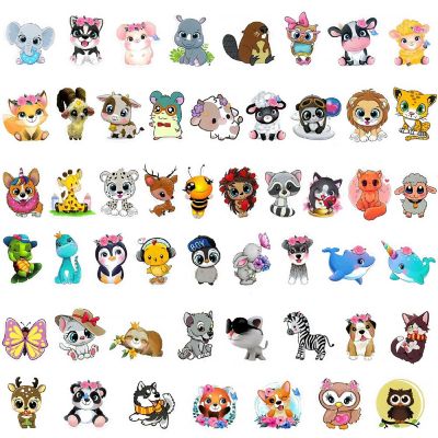 Wrapables Waterproof Vinyl Tiny Animals Stickers for Water Bottles, Laptop 100pcs Image 2