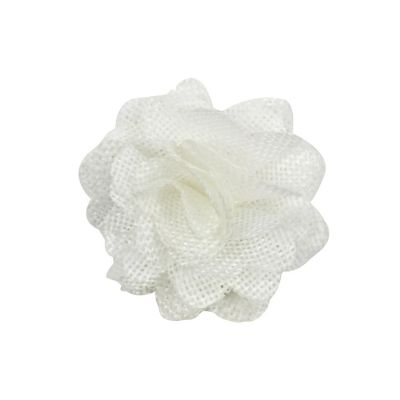 Wrapables White Burlap Flower Embellishment Burlap Roses (20pcs) Image 1