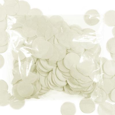 Wrapables White Round Tissue Paper Confetti 1" Circle Confetti Image 1