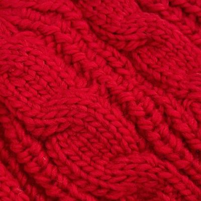 Wrapables Winter Warm Cable Knit Cat Ears Beanie, Red Image 3
